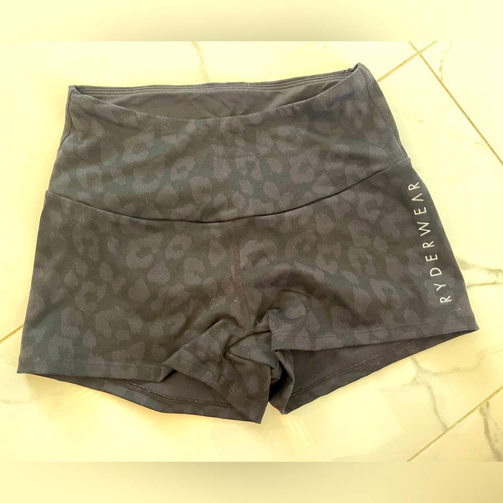 Ryderwear cheetah scrunch booty gym shorts.